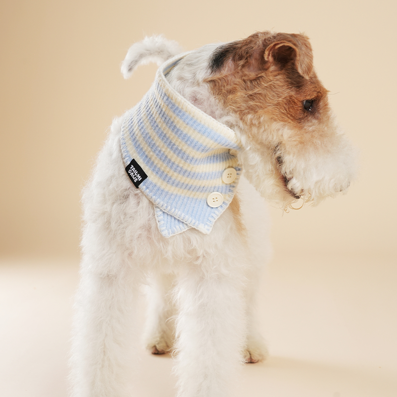 Sea Glimmer Knit Striped Bandana