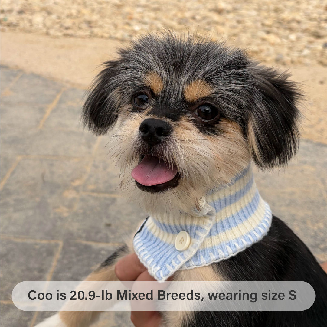 Sea Glimmer Knit Striped Bandana