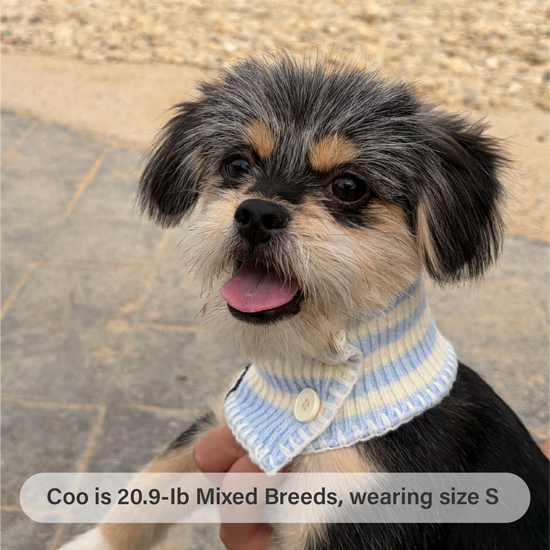 Sea Glimmer Knit Striped Bandana