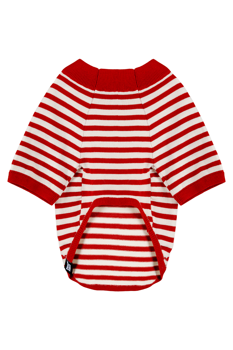 Strawberry Candy Knit Striped Shirt