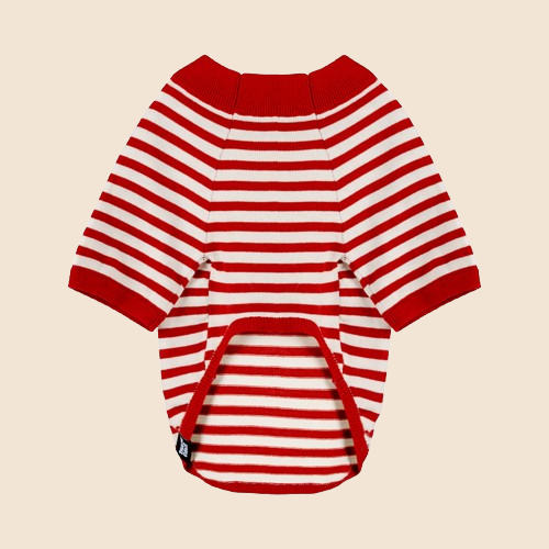 Strawberry Candy Knit Striped Shirt